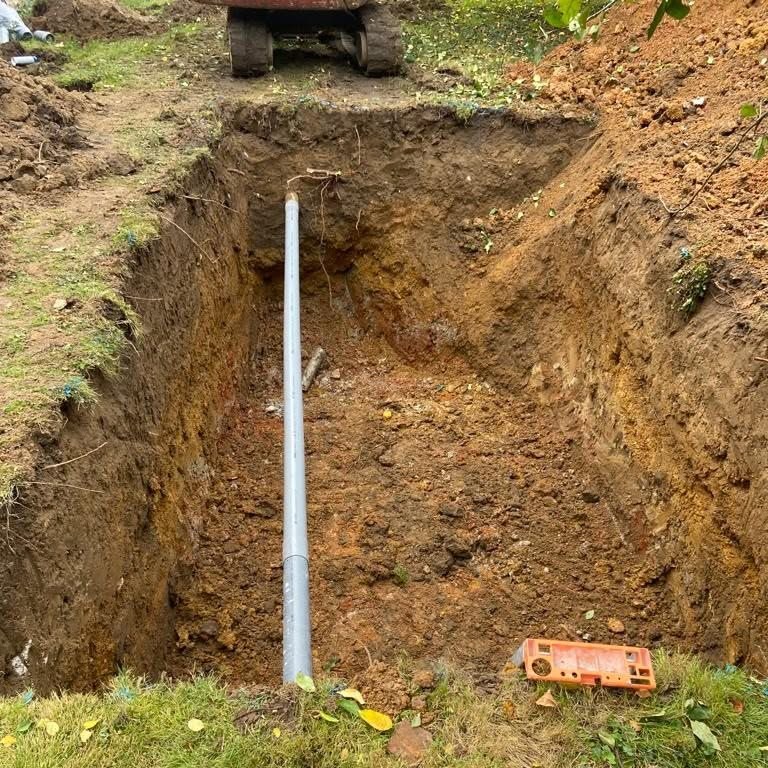 Installation d'une fosse septique Actifiltre avec pompe de relevage